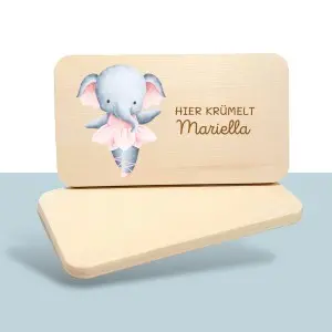 Personalisierte Frühstücksbrettchen für Kinder – Ballerina Elefant Einzigartige Geschenkideen mit Liebe zum Detail!